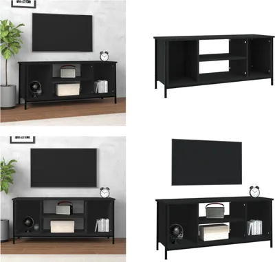 Produktbild von vidaXL TV Schrank Schwarz 102x35x45 cm Holzwerkstoff - TV-Schrank - TV-Schränke - TV-Möbel - TV-Ständer