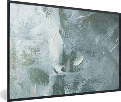 Produktbild von MuchoWow® Gerahmtes Poster Acrylfarbe - Strukturen - Abstrakt 90x60 cm - Poster mit Schwarzem Bilderrahmen Wandposter Rahmen Foto Bilder - Fotorahmen - Foto-Plakat