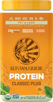 Produktbild von Sunwarrior Classic Plus Organic (750g) Natural - Eiweiße - Veganes Eiweiß