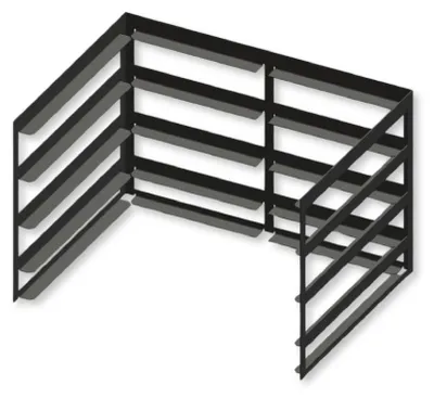 Produktbild von Grillschublade für Grillkamin, Grilleinsatz 61,5 x 45,5 x 40 cm, Stahl