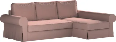 Produktbild von Dekoria Bezug für Backabro Bettsofa / Recamiere, altrosa, Bezug für Bettsofa Backabro mit Recamiere