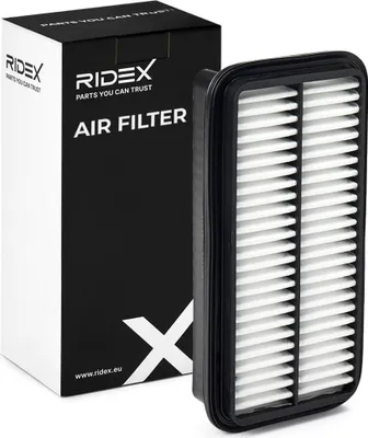 Produktbild von Luftfilter RIDEX 8A0395 für TOYOTA STARLET (EP91) Filtereinsatz Rechteckig