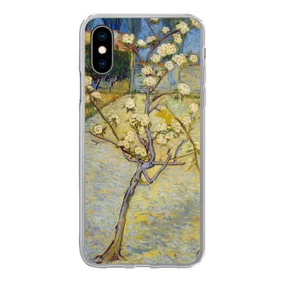 Produktbild von MuchoWow® Handyhülle Schutzhülle Hülle für iPhone X Blühender Birnbaum - Vincent van Gogh Silikon Softcase Handy Hülle - Handyhülle