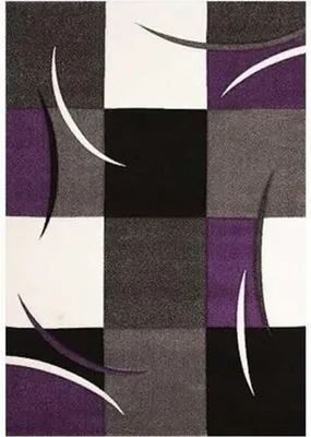 Image de Tapis de salon et de chambre à coucher avec motif géométrique tissé VIRGULADA