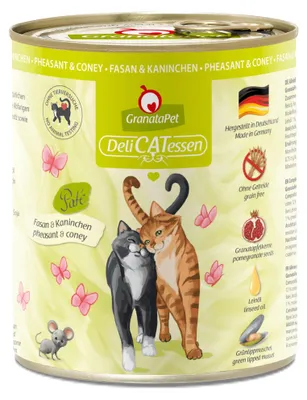 Imagen del producto de GranataPet DeliCatessen Fasan & Kaninchen, alimento húmedo para gatos, comida para gatos