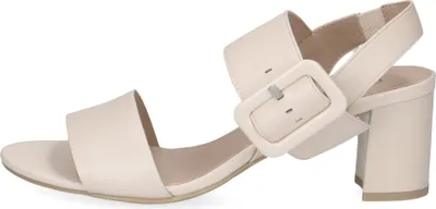 Produktbild von Caprice Damen Sandale Blockabsatz Schnalle Leder Sandalette 9-28306-42, Größe:40.5 EU, Farbe:Beige