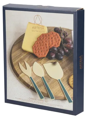 Produktbild von Artesa - Set of Messer of Käse of Edelstahl, 3 Stück, Geschenkbox of Geschenk