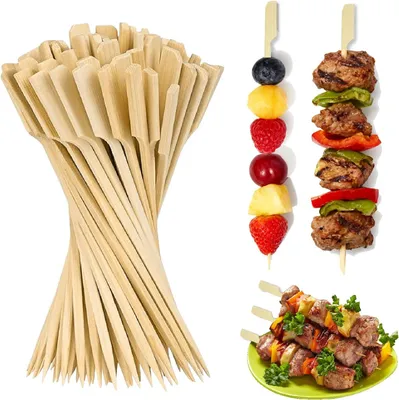 Productafbeelding van Vingerfood skewers - 15 cm spiesen fingerfood - Bamboe skewers - Cocktailsticks - Houten spiesen - Cocktailspiesen - Barbecuesticks