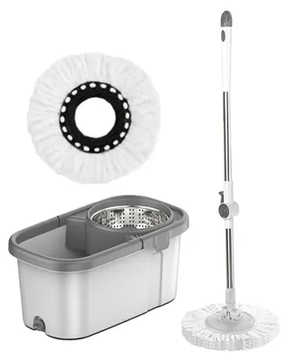 Productafbeelding van Mop en Emmer Set met 360 Graden Draaibare Mop