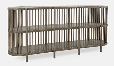 Produktbild von Avola AV2185-72 Kommode aus Akazienholz im Boho-Stil, 2 Regale, 183x46x81 cm