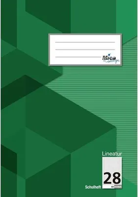 Produktbild von Schulheft A4 - Lineatur 28 - kariert mit Doppelrand - 16 Blatt