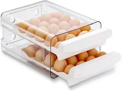 Image de Boîte en plastique transparente à 2 rangées pour 40 œufs