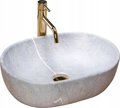 Immagine prodotto di Lavandino bagno Piano di lavoro Lavandino ovale in pietra 48,5x35 ceramica