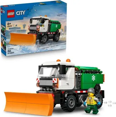 Produktbild von LEGO City Schneepflug, Bauspielzeug mit Salzstreuer, Inklusive Minifigur, 6+ Jahre, 60490