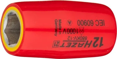 Produktbild von HAZET 880KV-12, Steckschlüsselbuchse, Rot, Gelb, 1 Kopf/Köpfe, 3/8", Imperial, 12 mm