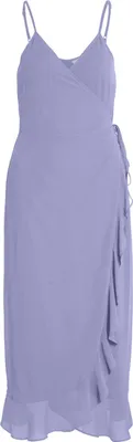 Produktbild von VILA Volant Party Kleid mit Spaghettiträger Elegantes Rüschen Dress Größe: 44