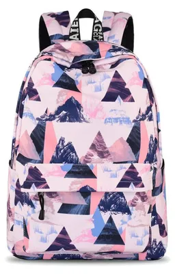 Image de Sac à dos pour filles, idéal pour l'école, les loisirs, avec compartiment pour ordinateur portable, de couleur rose, imperméable, en polyester