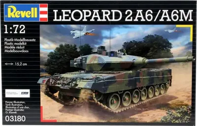 Obrázek produktu pro Revell Leopard 2 A6/A6M, Tank model, Montážní sada, 1:72, Leopard 2A6/A6M, Plast, Střední