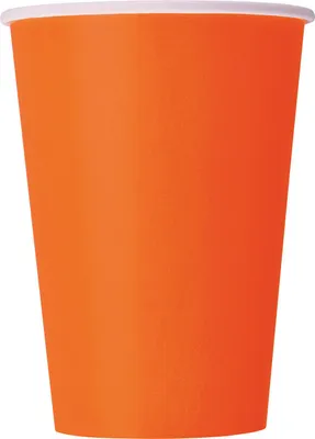 Produktbild von Pappbecher Partybecher Set 8 Stück orange 210ml - Einheitsgröße
