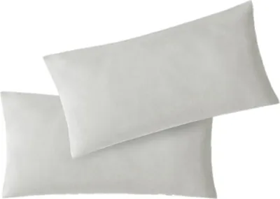 Produktbild von Kissenbezug Hülle Doppelpack mit Reißverschluss 40 x 60 cm Jersey Silber