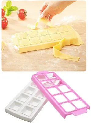 Zdjęcie produktu dla Silikonowy zestaw foremek do ravioli z foremkami do pierogów i tortellini, foremką do ravioli oraz urządzeniem do robienia pierogów