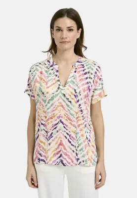Produktbild von Milano (21) BLOUSETOP WITH PANEL AND V-NECK, COLORFUL PRINT 1199 1199 38