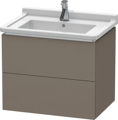 Produktbild von Waschtischunterbau L-CUBE 469x670x558mm flannel grey seidenmatt flannel grey seidenmatt