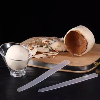 Produktbild von 2 Kokosnussöffner mit Kokosnussfleischschaber, weiche und flexible Werkzeuge zum Entfernen von Kokosnussfleisch, Melonenballausstecher für Kokosnussliebhaber