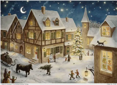 Produktbild von Adventskalender "Weihnachtsabend im Dorf"