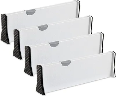 Produktbild von Schubladentrenner Verstellbar 4er-Set Schubladenteiler Organizers | Für Küche Schrank Schubladen Aufteilung Organisation