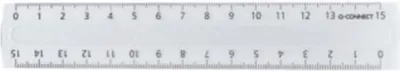 Produktbild von Lineal Kunststoff transparent 15cm Packung mit 20 Stück