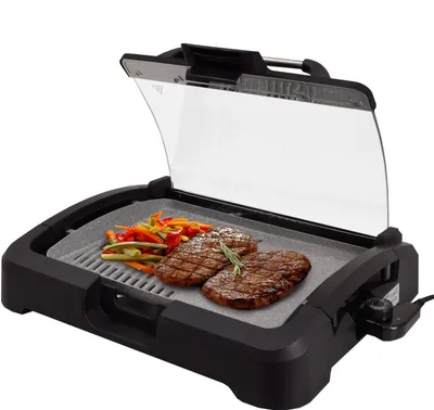 Produktbild von Partygrill mit Glasdeckel Vundria | Tischgrill | Barbecue | Elektrogrill