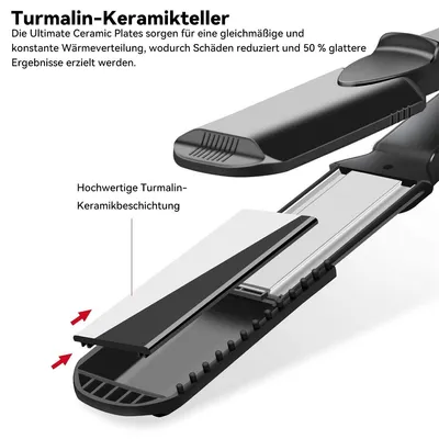 Produktbild von Glätteisen,Kreppeisen für Haare,4 in 1 Haarglätter Glätteisen Keramik,Multistyler Glätteisen Set Welleneisen Temperaturregelung Glattes, Hair Crimper