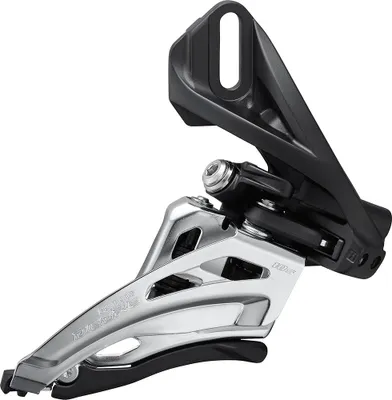 Image de SHIMANO FD-M4100-E dérailleur 'DEORE', 2x10 vitesses, Side Swing, Front Pull, Direct Mount, noir/argenté