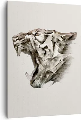 Produktbild von Bild auf Leinwand - Leinwandbild - Einteilig - tiger tier - 50x70cm - Wand Bild - Wanddeko - Wandbilder - Leinwanddruck - Kunstdruck - Wanddekoration - Leinwand bilder - Wandbild - PA50x70-4113
