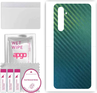 Produktbild von apgo Rückseite Schutzfolie, Skin, kompatibel mit Realme X50 Pro Play, Hinten Displayschutzfolie aus Vinylfolie, kratzfest, einfache Montage - Kohlenstoff-Chamäleon CAKA1