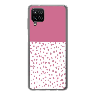 Produktbild von MuchoWow® Handyhülle Schutzhülle Hülle für Samsung Galaxy A12 Punkte - Rosa - Muster Silikon Softcase Handy Hülle - Bild