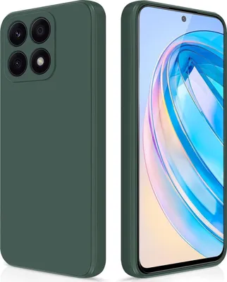 Produktbild von Silikon Hülle für Honor X8A Flüssigsilikon Dünn Gel Gummi Matt Kratzfeste Schutzhülle Nachtgrün
