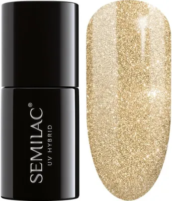 Zdjęcie produktu dla SEMILAC Lakier hybrydowy 037 Gold Disco - 7 ml