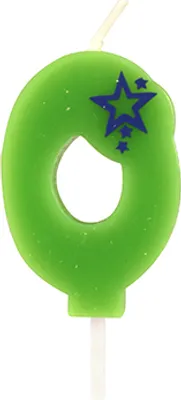 Productafbeelding van PAPSTAR Cijferkaars Mini 0, 6,8 cm, groen
