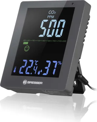 Produktbild von Bresser Optics 7004020GYE000, Grau, Kohlendioxid (CO2), 0 - 50 °C, 1 - 90%, 1 Stück(e), 110 mm
