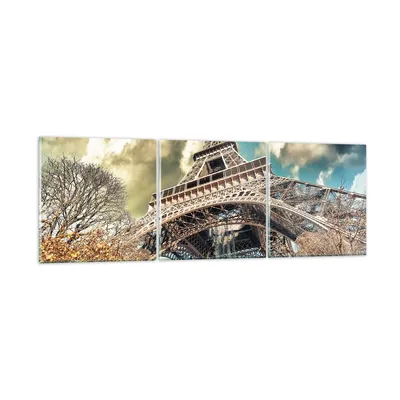 Produktbild von Bilder auf glas - Eiffel technik europa frankreich - 90x30cm - Glasbilder - Wandbilder - Kunstdruck - zum Aufhängen bereit - Wanddekoration aus Glas - Glas Bilder - Wandbild auf Glas - GCA90x30-2489