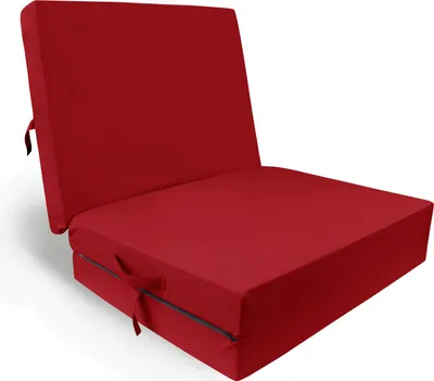 Image de HERLAG Matelas pliant Senior (Matelas pliant, couleur rouge, dimensions 195x85x10 cm)