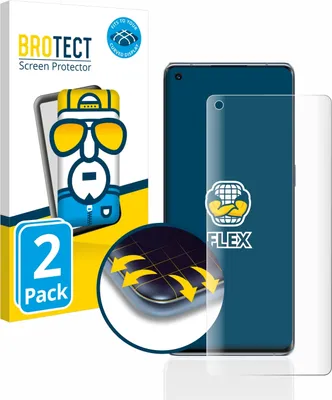 Produktbild von 2x BROTECT Fullscreen Schutzfolie für Oppo Reno 6 Pro 5G Displayschutz Folie Fullcover Klar Transparent
