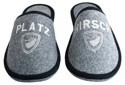 Produktbild von Platzhirsch Filzpantoffel, Farbe:mausgrau, Größe:38/39
