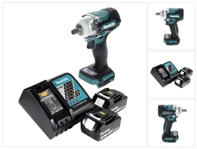 Zdjęcie produktu dla Akumulatorowy klucz udarowy Makita DTW 300 RF 18 V 330 Nm 1/2" bezszczotkowy + 2x akumulator 3,0 Ah + ładowarka