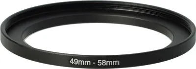 Produktbild von vhbw Step-Up-Ring Adapter 49mm - 58mm für Kamera Objektiv - Filteradapter, Metall Schwarz