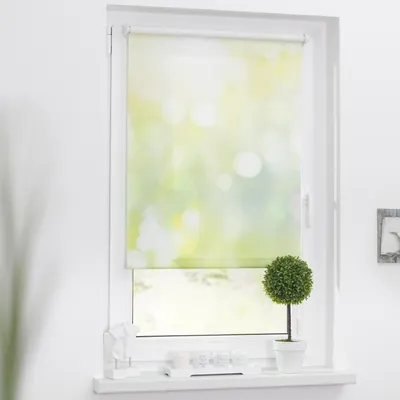 Obrázek produktu pro Roleta na okno Lichtblick bez vrtání zelená hra světla 100x150 cm včetně upínacích držáků