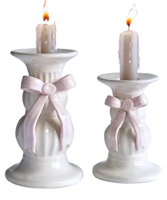 Immagine prodotto di 2 candelabri in Vetroceramica per candele cilindriche