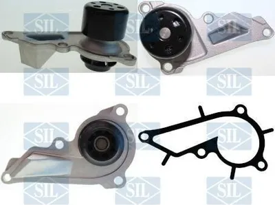 Image de Pompe de refroidissement Saleri SIL PA1725, pompe à eau compatible avec NISSAN Qashqai II (J11, J11), également compatible avec MERCEDES-BENZ Classe A (W177) et CLA Coupé (C118), et pour DACIA